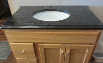 Granite Busters stock vanity top